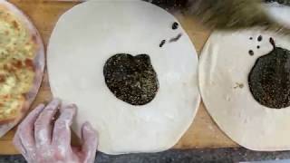 Manouche Zaatar Jebneh Lahme World Famous Lebanese Breakfast [upl. by Lowis]