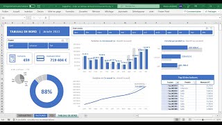 Créer un tableau de bord commercial 2  Tuto Excel [upl. by Onateyac]