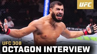 Ibo Aslan Octagon Interview  UFC 308 [upl. by Erdnael]