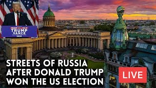 Streets of RUSSIA after TRUMP Won The US Presidential Election 2024 LIVE [upl. by Crystal]