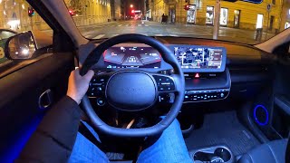 HYUNDAI IONIQ 5 2022  NIGHT POV drive pure DRIVING AMBIENT lights AWD [upl. by Ilona]