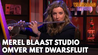 Merel blaast studio omver met dwarsfluit tijdens opening Vandaag Inside  VANDAAG INSIDE [upl. by Parsifal]