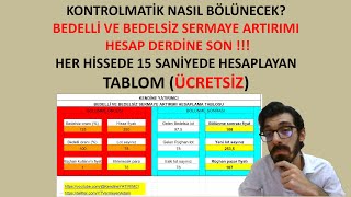 BEDELSİZ BEDELLİ SERMAYE ARTIRIMI 15 SANİYEDE HESAPLA KONTROLMATİK YENİ FİYAT KAÇ LOT RÜÇHAN FİYATI [upl. by Hoang]