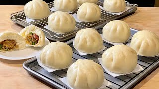 Bánh Bao Làm Từ Bột Mì Mềm Xốp Ngon Chỉ Ủ Một Lần  AllPurpose Flour Steamed Buns [upl. by Sydney561]