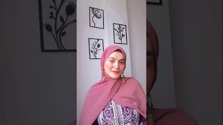 Hijab tutorial with earrings 🌷 new hijab style  Hijab tutorial shorts [upl. by Mehcanem]