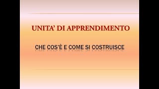 UNITA DI APPRENDIMENTO cosè e come si fa  prepariamocialFIT [upl. by Pain]