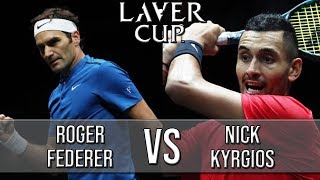 Roger Federer Vs Nick Kyrgios  Laver Cup 2018 Highlights HD [upl. by Shirah]