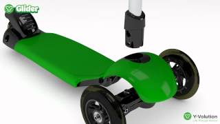 Yvolution Y Glider The science behind the 3 wheeled scooter [upl. by Kovar]