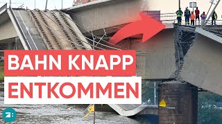 Dramatischer Einsturz Brücke fällt in Elbe  Straßenbahn entgeht Katastrophe [upl. by Myrtle361]