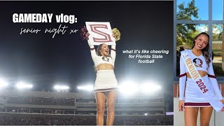 GAMEDAY VLOG senior night college cheer  Florida State Football [upl. by Gnoz]