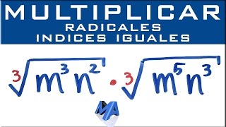 Multiplicacion de radicales de igual indice  Ejemplo 1 [upl. by Vinni904]