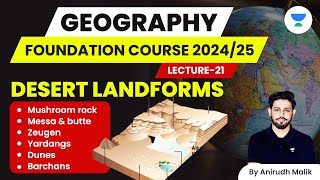 L21  Desert Landforms  Geography  UPSC 2024  Anirudh Malik [upl. by Leonteen]