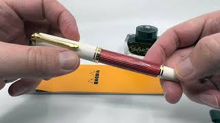 A Look At The Pelikan M600 RedWhite Special Edition Fountain Pen 2023 [upl. by Yhtnomit]