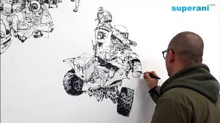 김정기 Kim Jung gi Drawing show in 포항 [upl. by Atilrahc]