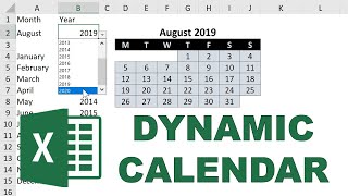 Make Calendar in Excel 2019 [upl. by Aedni]