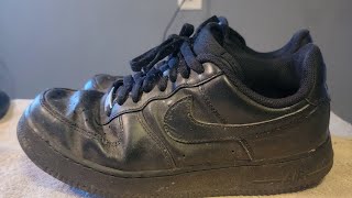 Deep clean of black Air Force 1s [upl. by Sayre]