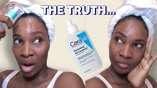 I TRIED CERAVE RENEWING SA CLEANSER FOR 2 WEEKS  HONEST REVIEW [upl. by Karney]