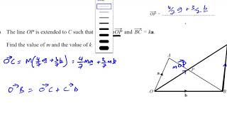 058041ON17 IGCSE Paper 41 Q11d ii Vector Geometry [upl. by Aillemac]