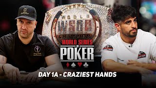 WSOP Main Event 2024  Crazy Hands on Day 1a ft Michael Mizrachi amp Daniel Hachem [upl. by Body]