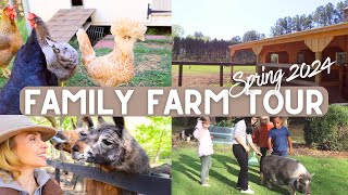 ✨NEW Family Farm  10 Acre Homestead Tour 2024 [upl. by Acinoev]