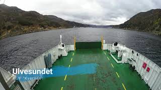 Timelapse MF Dalsfjord og MF Kvernes over Hustadvika og Stad Fjord1 [upl. by Anovad]