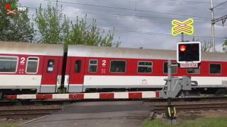 Železniční přejezd Turov 1 P4898  1252017  Czech railroad crossing [upl. by Ecnerrot]