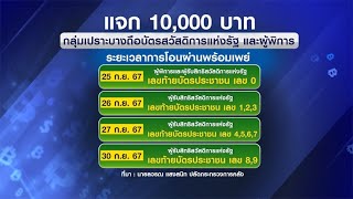 เช็กวันจ่ายเงินหมื่น กลุ่มเปราะบาง ตามเลขท้ายบัตรปชชจุลพันธ์ ยันเฟส 2 ไม่มีล้ม แต่อาจได้ช้าหน่อย [upl. by Kaya825]