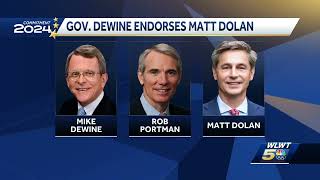 Gov Mike DeWine First Lady Fran DeWine Endorse Matt Dolan for US Senate WLWT [upl. by Johna153]