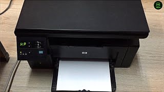 HP LaserJet M1132 MFP Self test page [upl. by Betthezul]