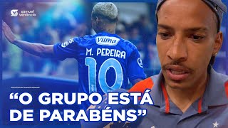 MATHEUS PEREIRA EXALTA ELENCO DO CRUZEIRO APÓS CLASSIFICAÇÃO NA COPA SULAMERICANA [upl. by Ennayt]