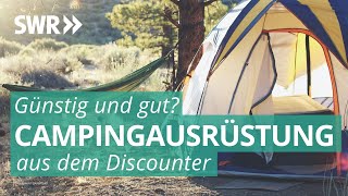 Campingausrüstung vom Discounter – günstig aber auch gut  Marktcheck SWR [upl. by Sieracki]