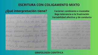 CLASE 46 DE GRAFOLOGÍA CIENTÍFICA  COLIGAMENTO EN CUADROS Y MIXTO [upl. by Konrad]