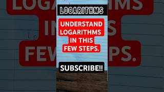 UNDERSTANDING LOGARITHMS understanding logarithm understandingmath shortsfeed [upl. by Wons]