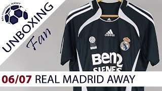 Real Madrid Away Retro Jersey 0607 Beckham ZVBest1 Fan Version Unboxing Review [upl. by Darb463]