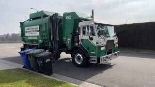 Calmet services trash truck 152 Peterbilt 320 part 164 [upl. by Shing889]