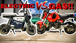 50 MPH EBIKE VS 23 HONDA GROM A Full Comparison Roadrunner Pro vs Honda Grom [upl. by Belden]