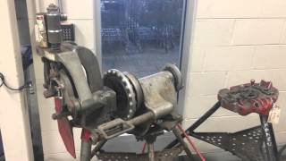 Ridgid 300 Pipe Threader and Victaulic Roll Groover [upl. by Yesdnyl4]