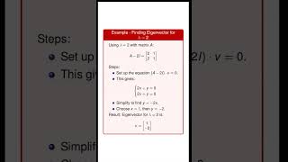 Eigenvectors maths math chemicalengineering mathematics mathshorts mathtricks [upl. by Eilagam]