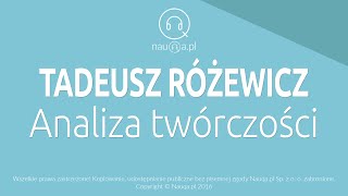 TADEUSZ RÓŻEWICZ – analiza twórczości – streszczenie i opracowanie lektury  nauqa [upl. by Ailaro151]