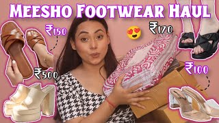 Meesho 9 FOOTWEARS for COLLEGE under Rs 300  Meesho Footwear Haul [upl. by Cathie]