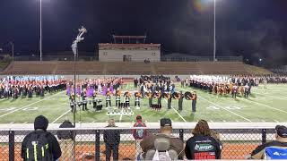 Coweta Tiger Pride Marching Band  Drumline  Massing [upl. by Eekorehc]