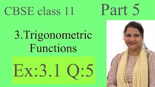 Chapter 3 Trigonometric Functions ex31 q5 CBSE class 11 in Malayalam [upl. by Netsrejk]