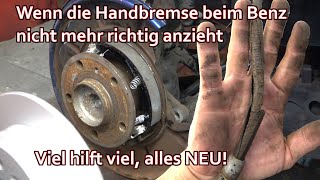 Mercedes Bremsscheibe mit Innentrommel und Handbremsseile wechseln [upl. by Navonoj817]