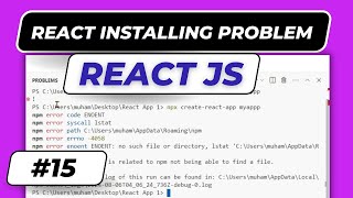 react app install npm problems and solutions  react app install npm problems in hindi  15 [upl. by Luis]