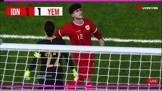 INDONESIA VS YAMAN LIVE AFC U20 QUALIFIERS 2025 LIVESCORE AI [upl. by Goldshlag]