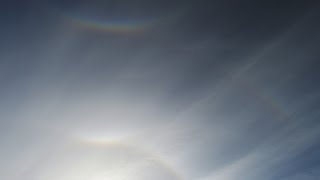 RARE Time Lapse footage Circumzenithal Tangent Supralateral Arc Halo Sunrise [upl. by Nimrak]