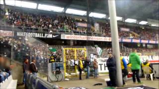 Freiburger Gästekurve mit Borussen fans [upl. by Aliuqet]