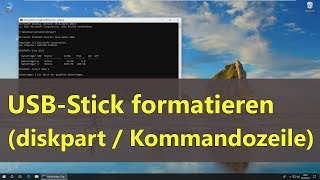 Windows 10 USBStick mit diskpart formatieren Kommandozeile [upl. by Virgil]