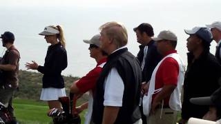 Mark Wahlberg vs Kevin Dillon celebrity match for charity  Trump National Golf Club [upl. by Amalburga]