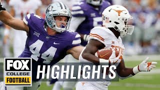 Texas vs Kansas State  FOX COLLEGE FOOTBALL HIGHLIGHTS [upl. by Ydnys]